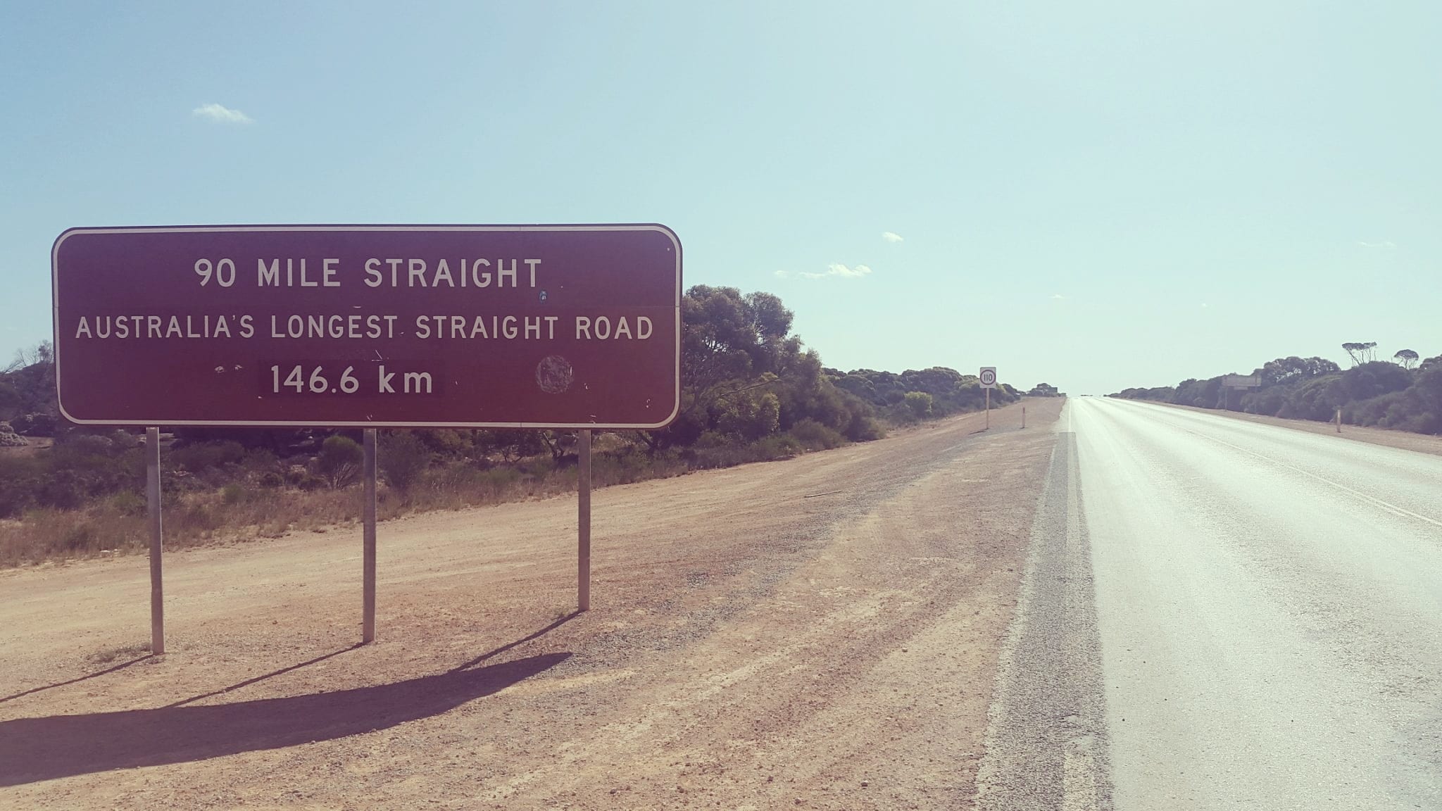 The world's longest road crossing the Nullarbor Plain